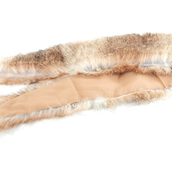 Vintage large Luxury Winter brown,cream,tan Rabbit Fur Neck Wrap - Picture 3 of 7